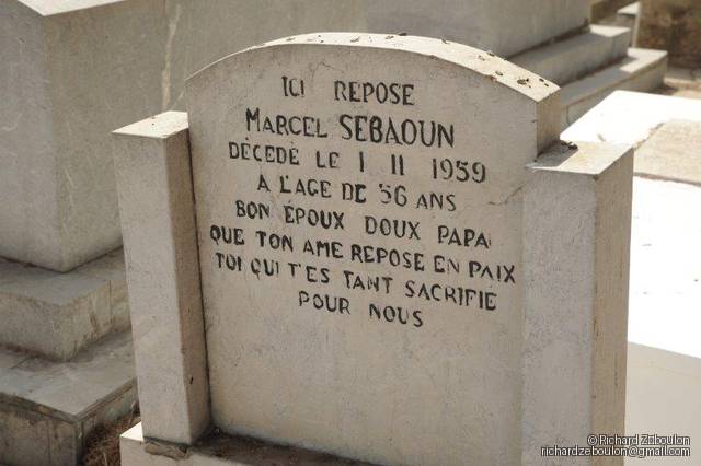 Pierre tombale de marcel sebaoun
